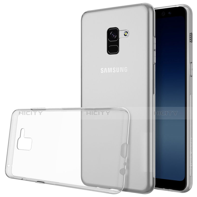 Silikon Schutzhülle Ultra Dünn Tasche Durchsichtig Transparent T02 für Samsung Galaxy A8+ A8 Plus (2018) A730F Klar Plus