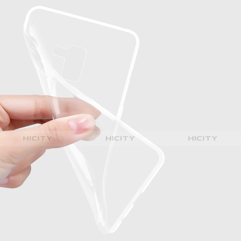 Silikon Schutzhülle Ultra Dünn Tasche Durchsichtig Transparent T02 für Samsung Galaxy A8+ A8 Plus (2018) A730F Klar groß