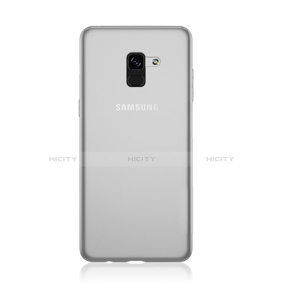 Silikon Schutzhülle Ultra Dünn Tasche Durchsichtig Transparent T02 für Samsung Galaxy A8+ A8 Plus (2018) A730F Klar groß