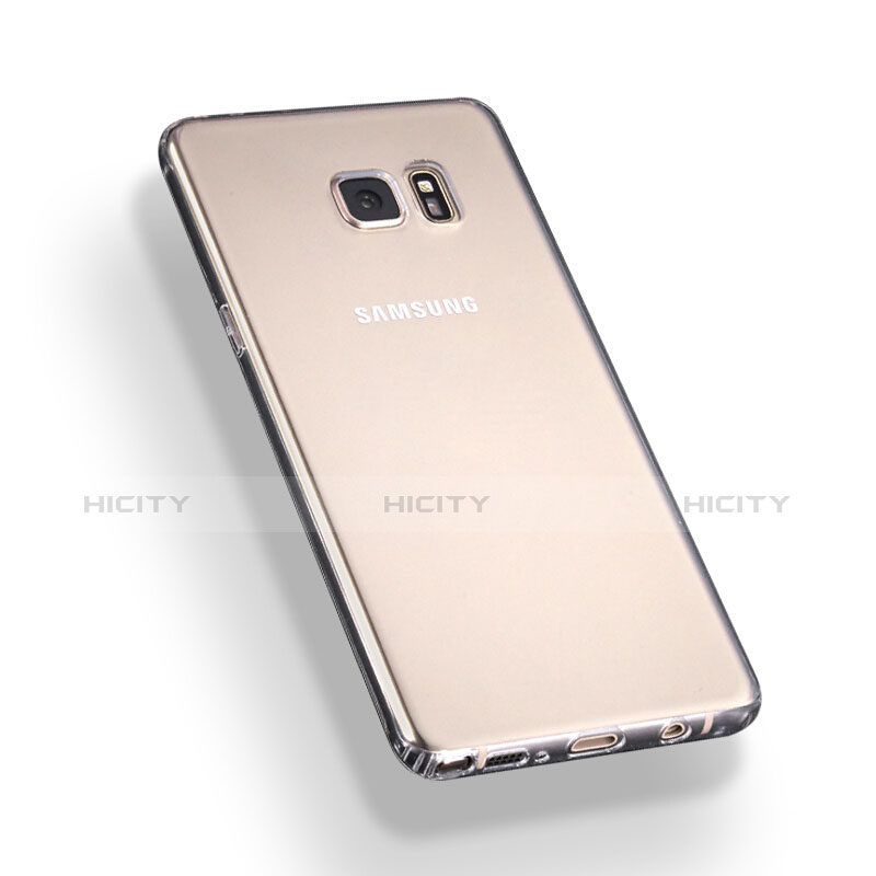 Silikon Schutzhülle Ultra Dünn Tasche Durchsichtig Transparent T02 für Samsung Galaxy C7 Pro C7010 Klar groß