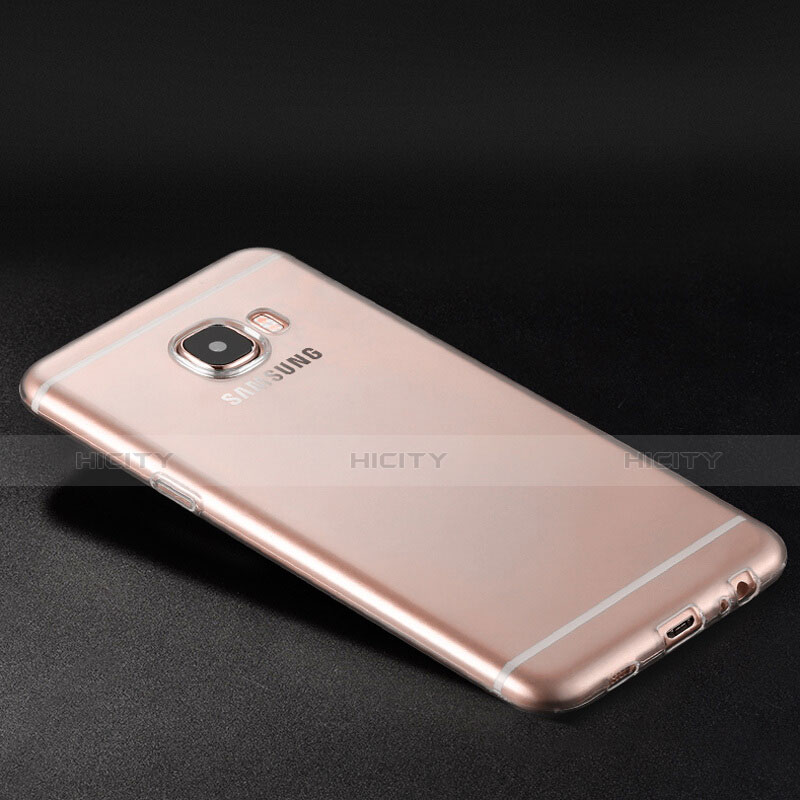 Silikon Schutzhülle Ultra Dünn Tasche Durchsichtig Transparent T02 für Samsung Galaxy C7 Pro C7010 Klar