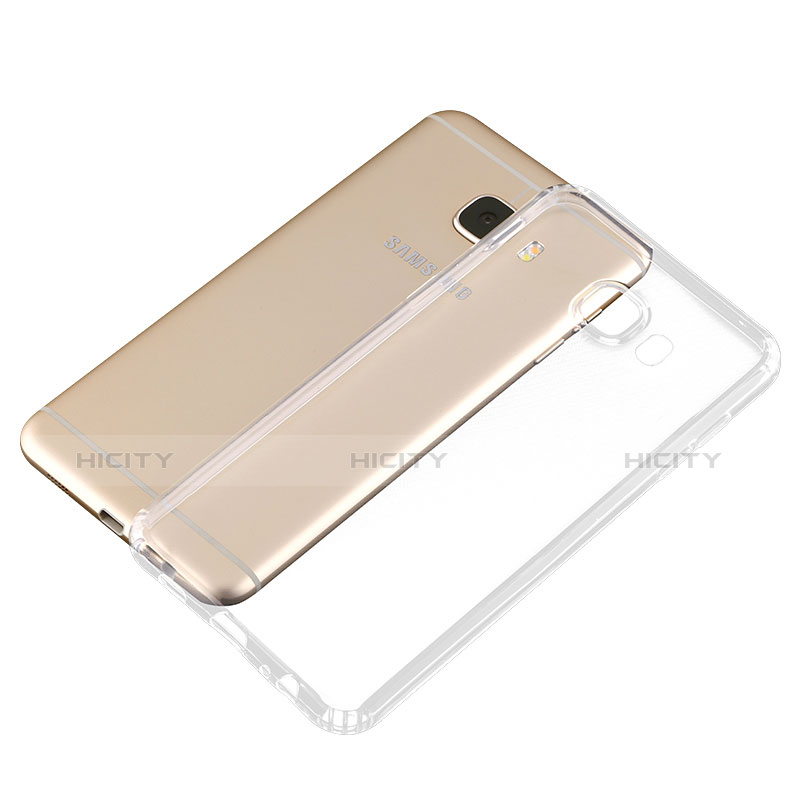 Silikon Schutzhülle Ultra Dünn Tasche Durchsichtig Transparent T02 für Samsung Galaxy C7 SM-C7000 Klar groß