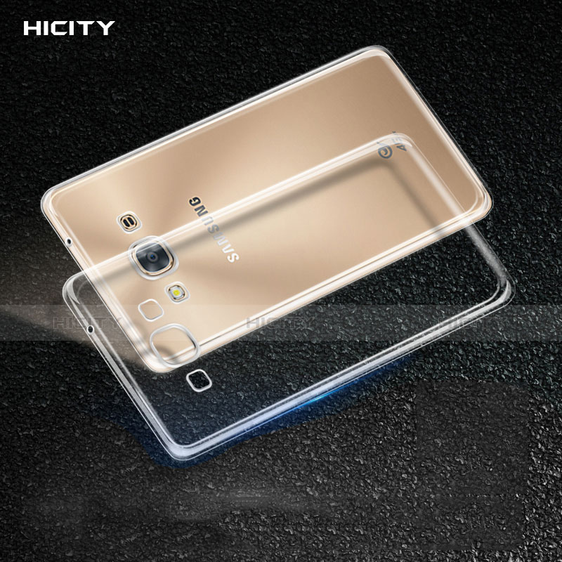 Silikon Schutzhülle Ultra Dünn Tasche Durchsichtig Transparent T02 für Samsung Galaxy J3 Pro (2016) J3110 Klar groß