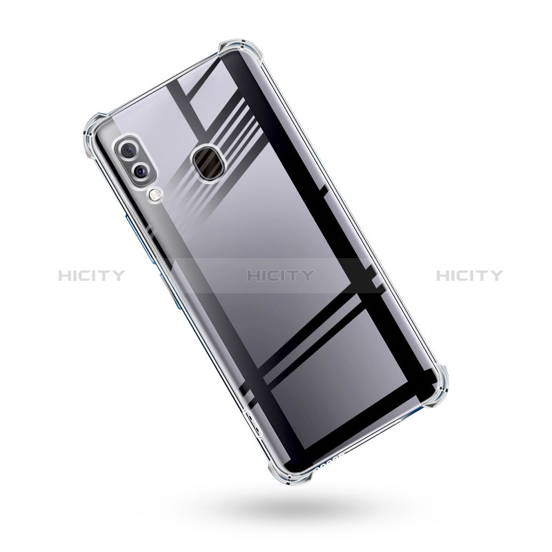 Silikon Schutzhülle Ultra Dünn Tasche Durchsichtig Transparent T02 für Samsung Galaxy M20 Klar Plus