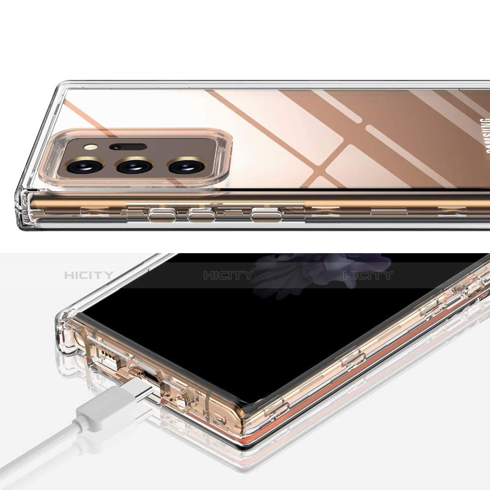 Silikon Schutzhülle Ultra Dünn Tasche Durchsichtig Transparent T02 für Samsung Galaxy Note 20 Ultra 5G Klar groß