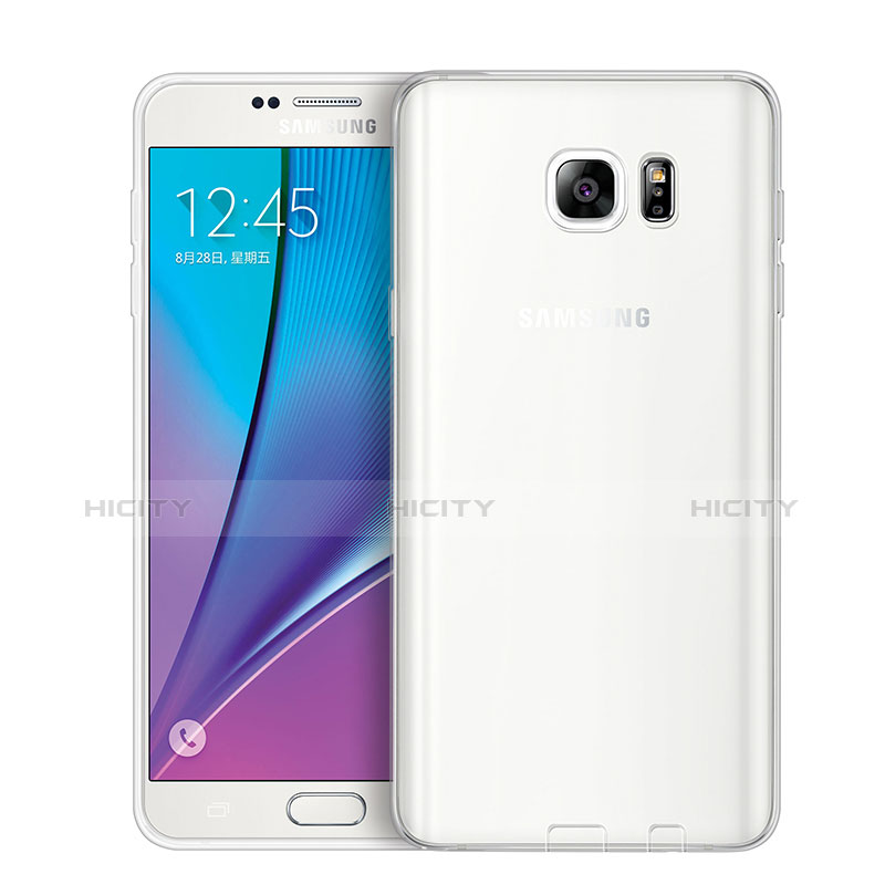 Silikon Schutzhülle Ultra Dünn Tasche Durchsichtig Transparent T02 für Samsung Galaxy Note 5 N9200 N920 N920F Klar Plus