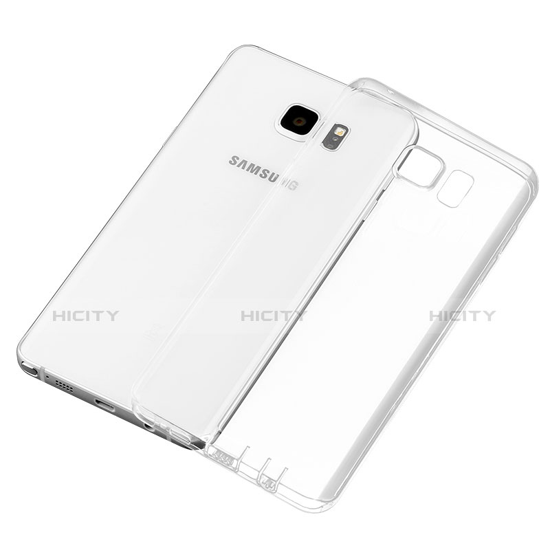 Silikon Schutzhülle Ultra Dünn Tasche Durchsichtig Transparent T02 für Samsung Galaxy Note 5 N9200 N920 N920F Klar groß