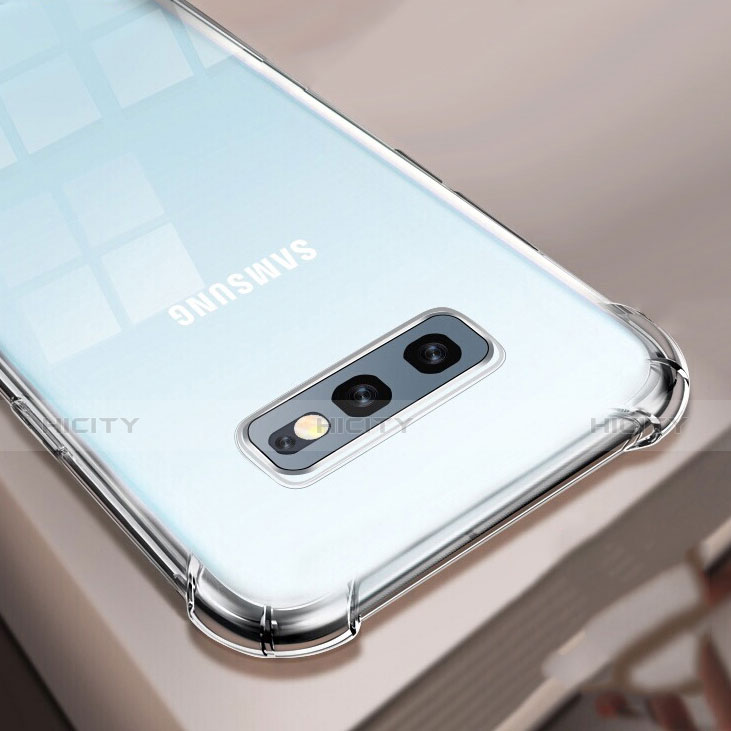 Silikon Schutzhülle Ultra Dünn Tasche Durchsichtig Transparent T02 für Samsung Galaxy S10e Klar groß