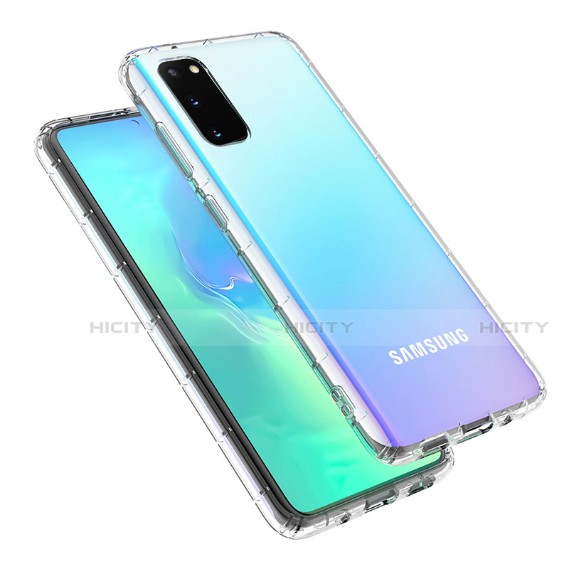 Silikon Schutzhülle Ultra Dünn Tasche Durchsichtig Transparent T02 für Samsung Galaxy S20 5G Klar groß