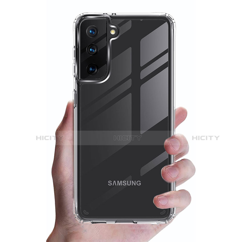 Silikon Schutzhülle Ultra Dünn Tasche Durchsichtig Transparent T02 für Samsung Galaxy S21 Plus 5G groß