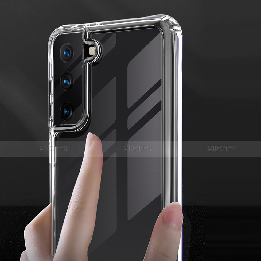 Silikon Schutzhülle Ultra Dünn Tasche Durchsichtig Transparent T02 für Samsung Galaxy S21 Plus 5G groß