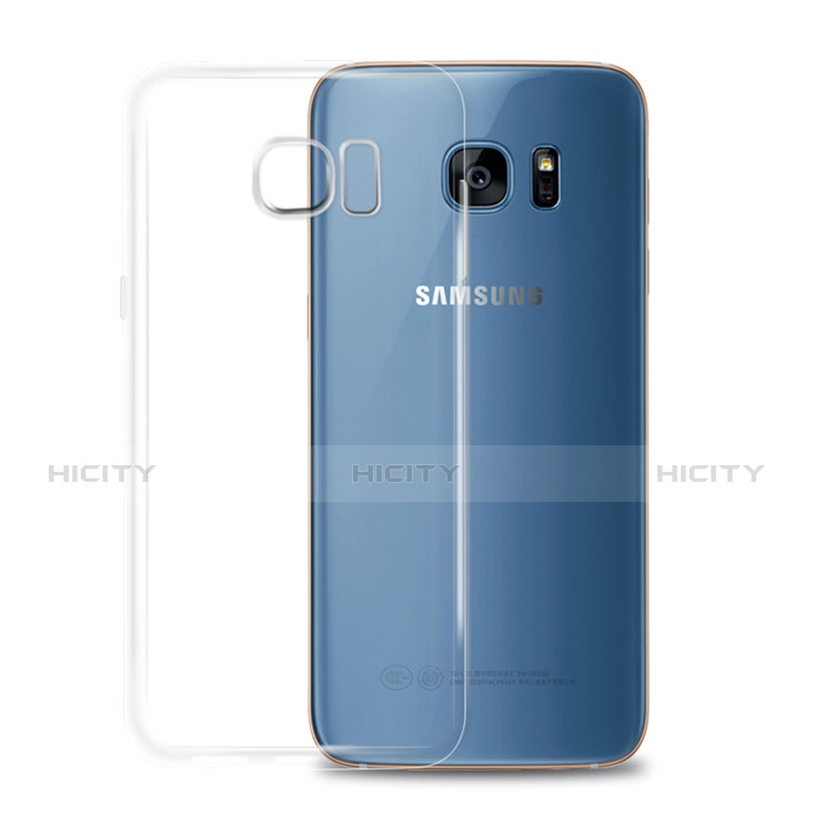Silikon Schutzhülle Ultra Dünn Tasche Durchsichtig Transparent T02 für Samsung Galaxy S7 G930F G930FD Klar Plus