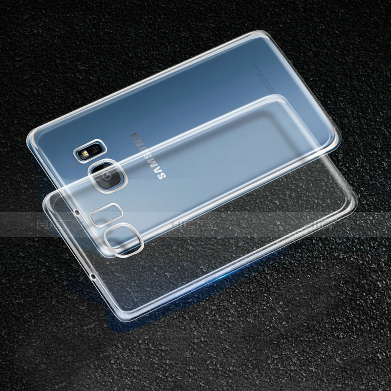 Silikon Schutzhülle Ultra Dünn Tasche Durchsichtig Transparent T02 für Samsung Galaxy S7 G930F G930FD Klar groß