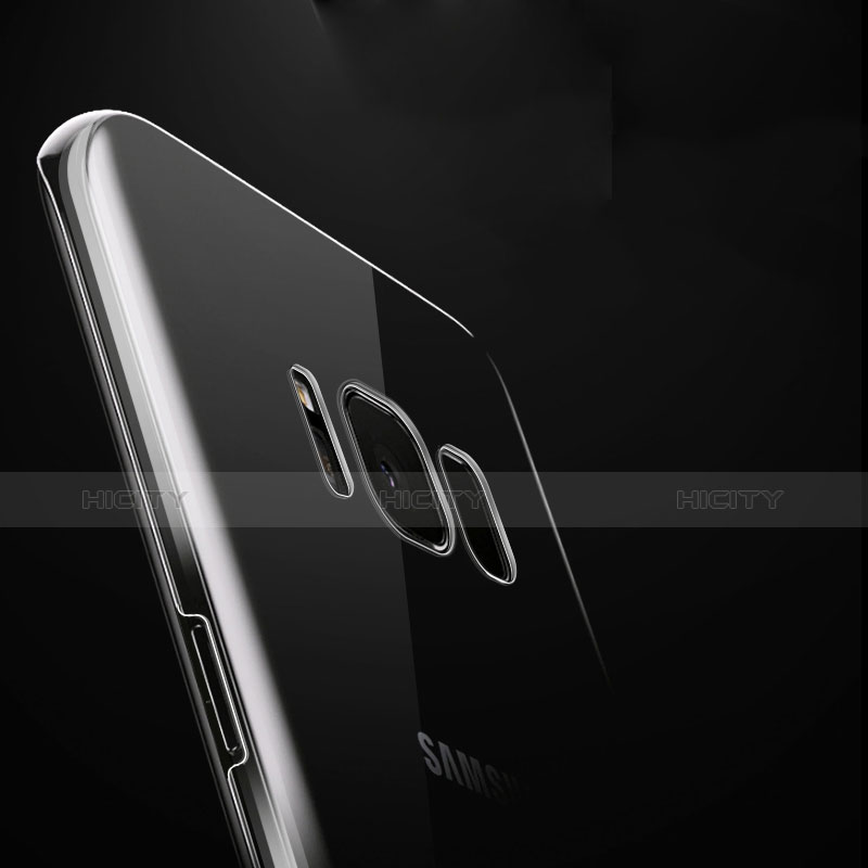 Silikon Schutzhülle Ultra Dünn Tasche Durchsichtig Transparent T02 für Samsung Galaxy S8 Klar groß