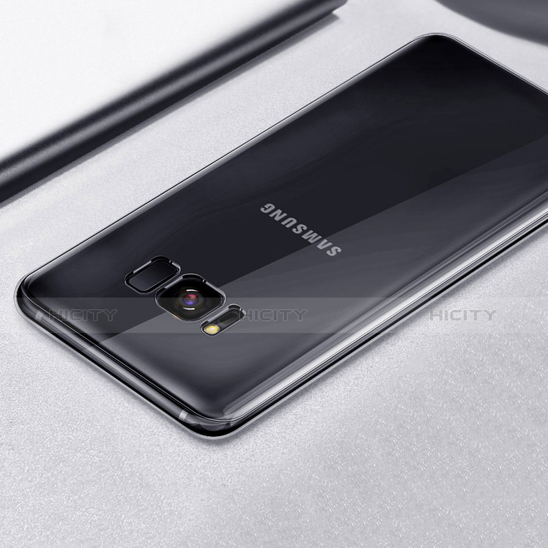 Silikon Schutzhülle Ultra Dünn Tasche Durchsichtig Transparent T02 für Samsung Galaxy S8 Klar groß