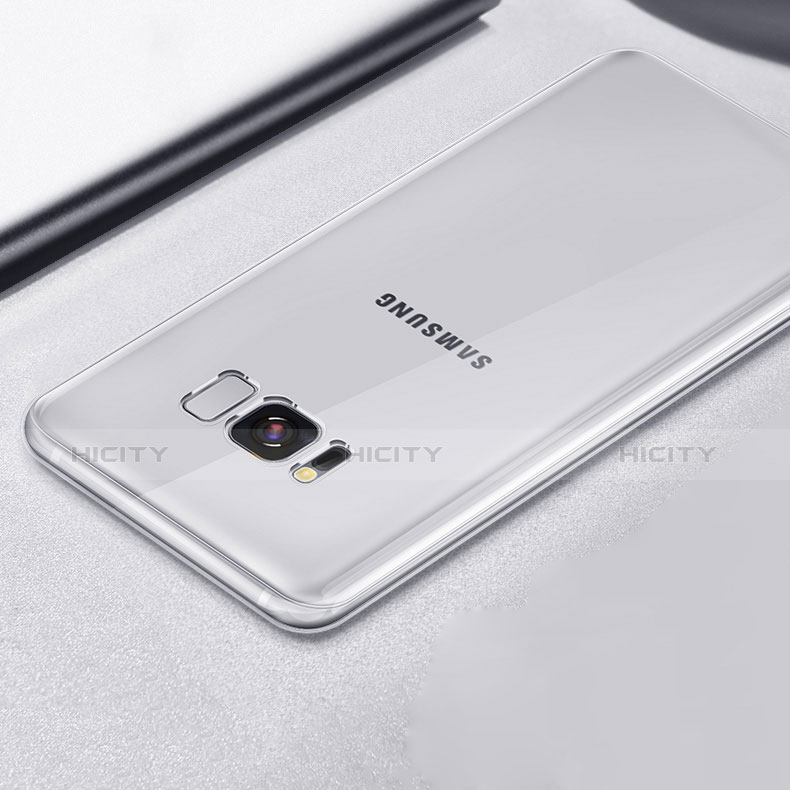 Silikon Schutzhülle Ultra Dünn Tasche Durchsichtig Transparent T02 für Samsung Galaxy S8 Plus Klar groß