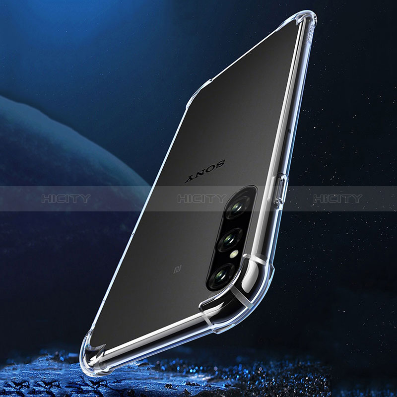 Silikon Schutzhülle Ultra Dünn Tasche Durchsichtig Transparent T02 für Sony Xperia 1 V Klar