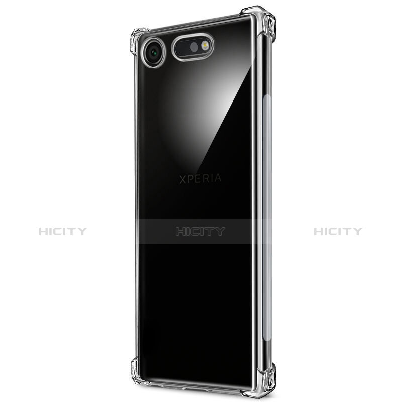 Silikon Schutzhülle Ultra Dünn Tasche Durchsichtig Transparent T02 für Sony Xperia XZ1 Compact Klar groß