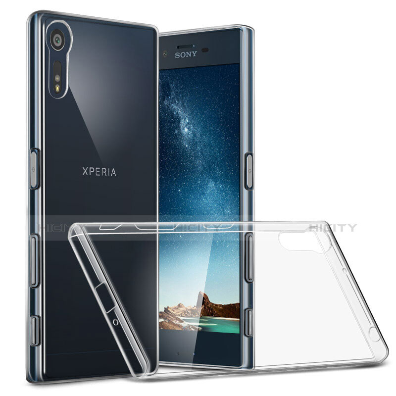 Silikon Schutzhülle Ultra Dünn Tasche Durchsichtig Transparent T02 für Sony Xperia XZs Klar Plus