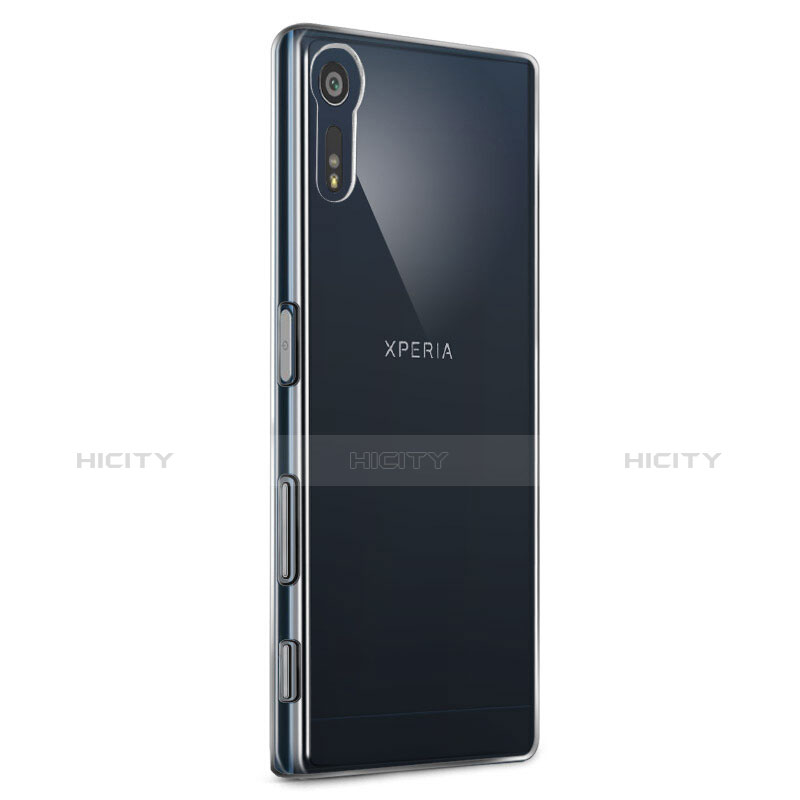 Silikon Schutzhülle Ultra Dünn Tasche Durchsichtig Transparent T02 für Sony Xperia XZs Klar groß