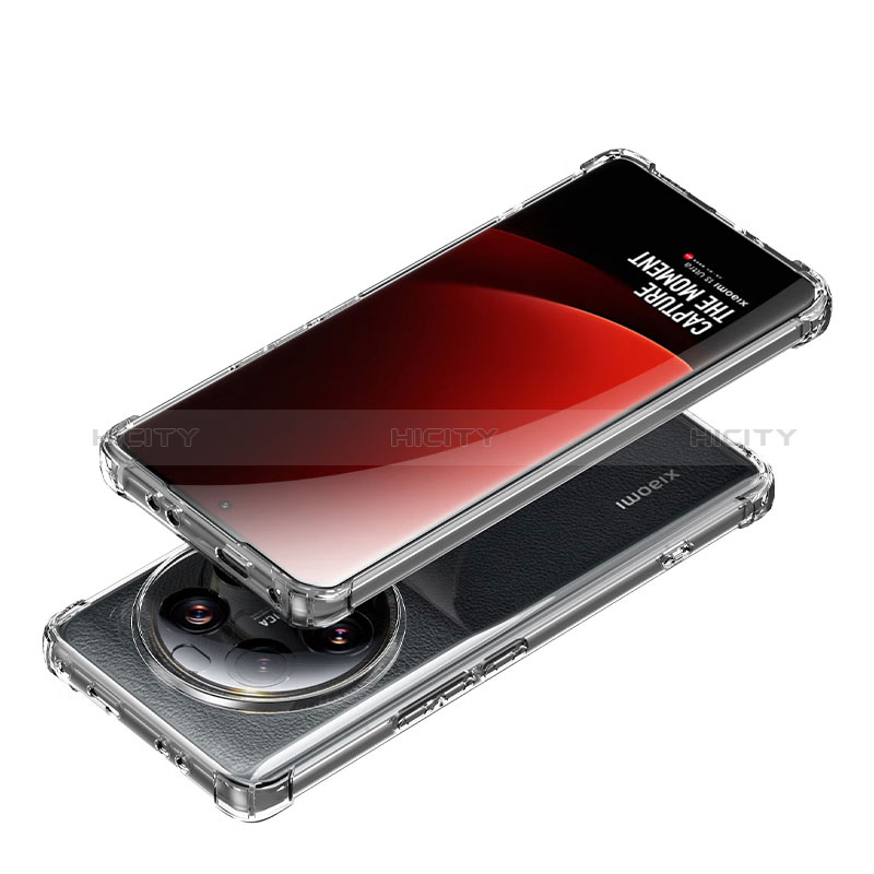 Silikon Schutzhülle Ultra Dünn Tasche Durchsichtig Transparent T02 für Xiaomi Mi 13 Ultra 5G Klar