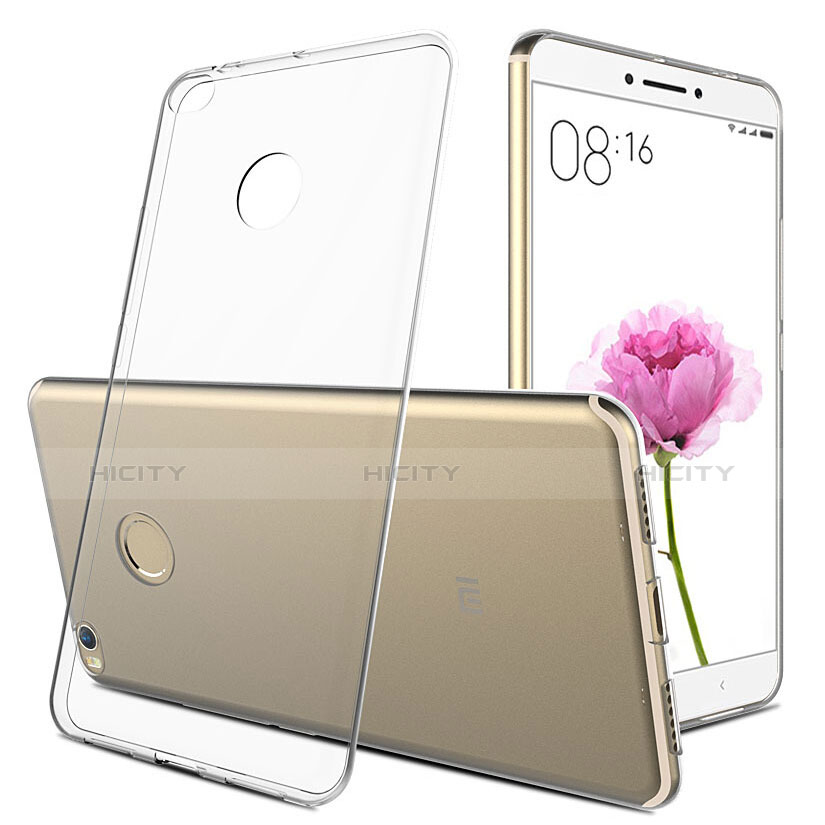 Silikon Schutzhülle Ultra Dünn Tasche Durchsichtig Transparent T02 für Xiaomi Mi Max 2 Klar groß