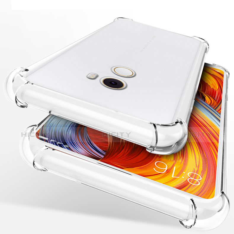 Silikon Schutzhülle Ultra Dünn Tasche Durchsichtig Transparent T02 für Xiaomi Mi Mix 2 Klar groß