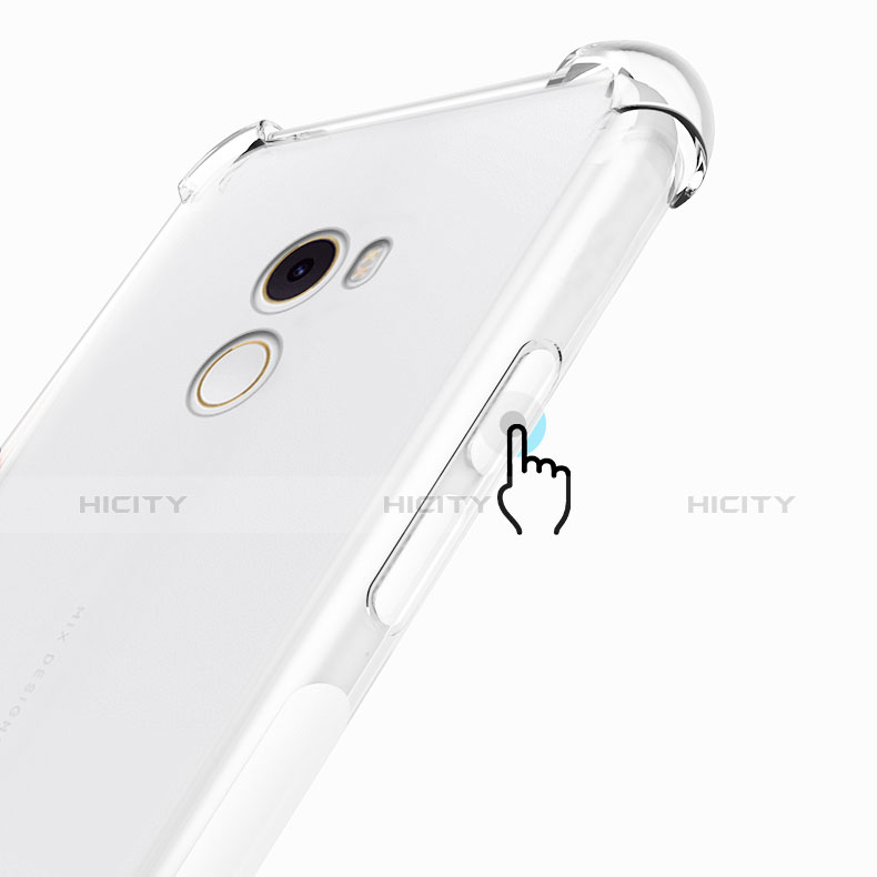 Silikon Schutzhülle Ultra Dünn Tasche Durchsichtig Transparent T02 für Xiaomi Mi Mix 2 Klar groß