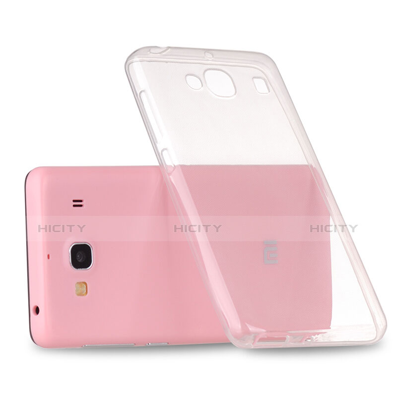 Silikon Schutzhülle Ultra Dünn Tasche Durchsichtig Transparent T02 für Xiaomi Redmi 2 Klar groß