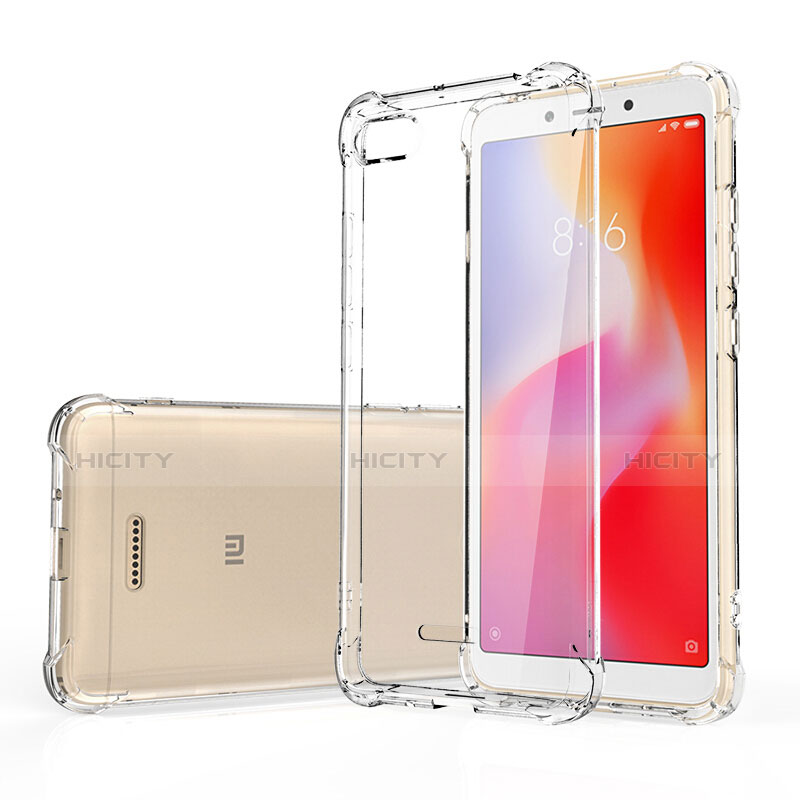 Silikon Schutzhülle Ultra Dünn Tasche Durchsichtig Transparent T02 für Xiaomi Redmi 6A Klar