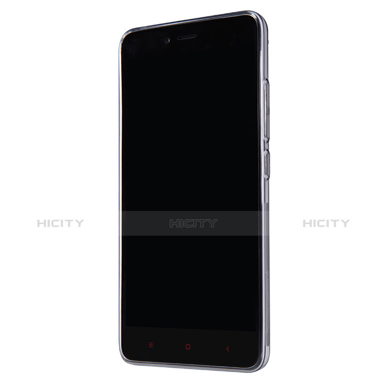 Silikon Schutzhülle Ultra Dünn Tasche Durchsichtig Transparent T02 für Xiaomi Redmi Note 2 Grau