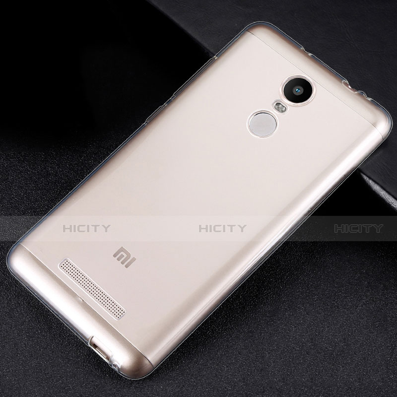 Silikon Schutzhülle Ultra Dünn Tasche Durchsichtig Transparent T02 für Xiaomi Redmi Note 3 Pro Klar groß