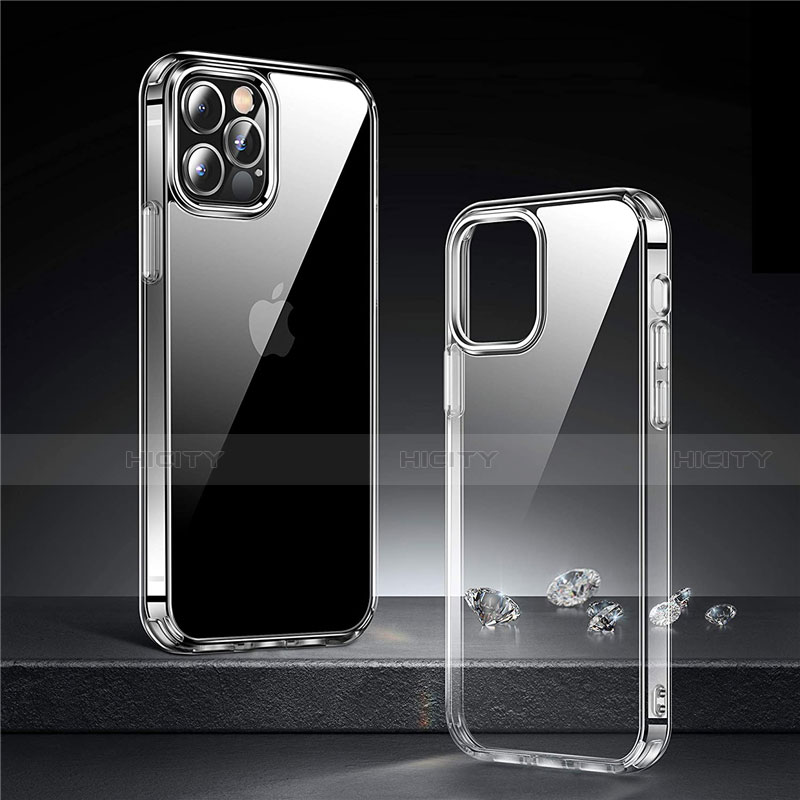 Silikon Schutzhülle Ultra Dünn Tasche Durchsichtig Transparent T03 für Apple iPhone 12 Pro Max Klar
