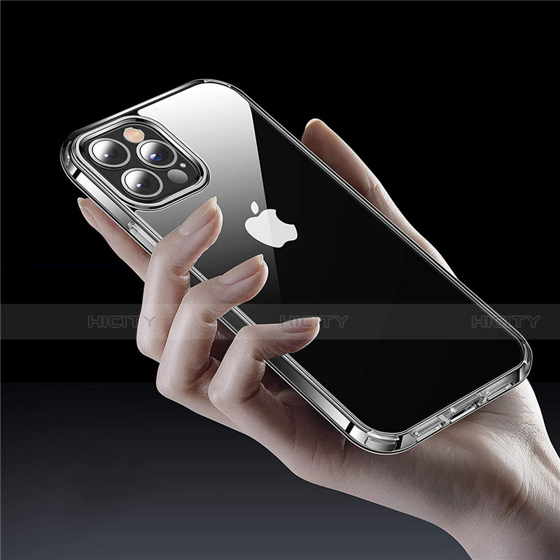 Silikon Schutzhülle Ultra Dünn Tasche Durchsichtig Transparent T03 für Apple iPhone 12 Pro Max Klar