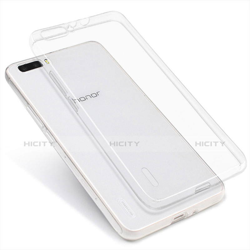 Silikon Schutzhülle Ultra Dünn Tasche Durchsichtig Transparent T03 für Huawei Honor 6 Plus Klar groß