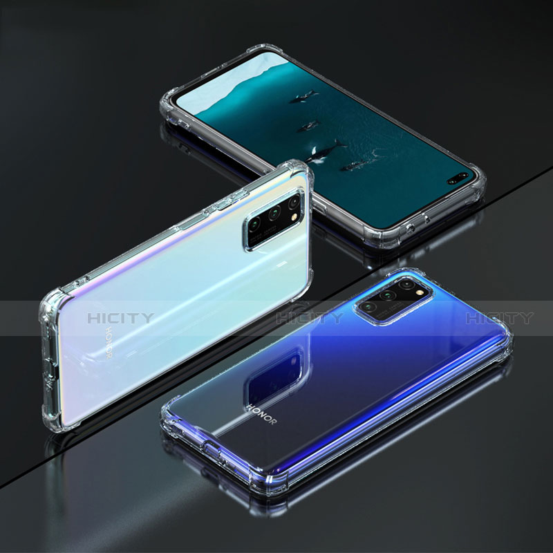 Silikon Schutzhülle Ultra Dünn Tasche Durchsichtig Transparent T03 für Huawei Honor View 30 5G Klar groß