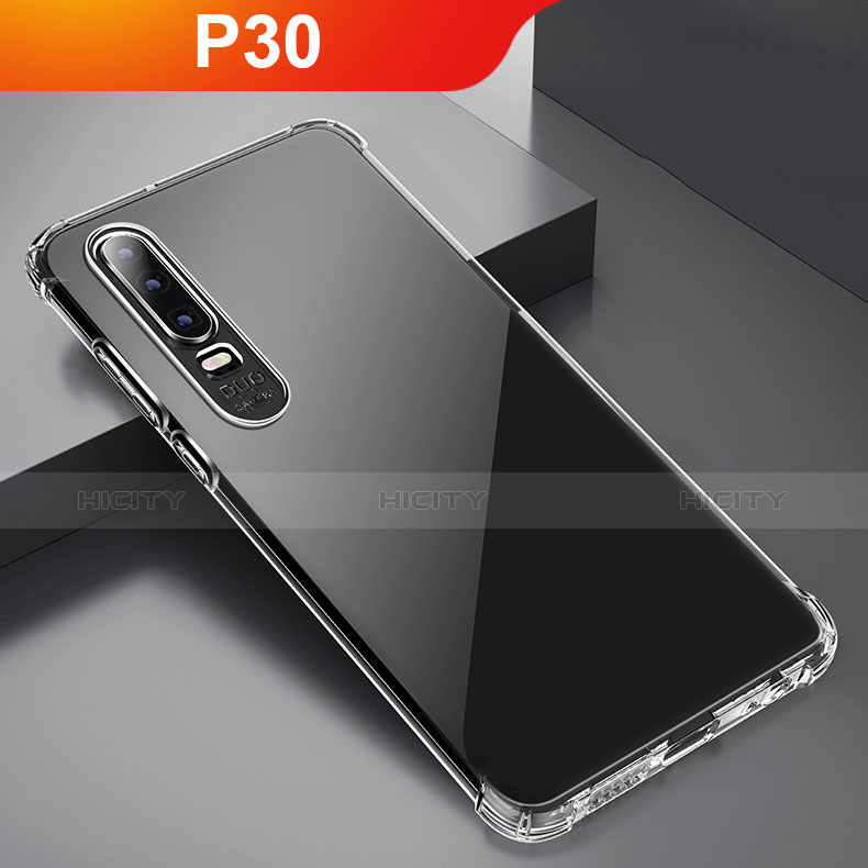 Silikon Schutzhülle Ultra Dünn Tasche Durchsichtig Transparent T03 für Huawei P30 Klar Plus