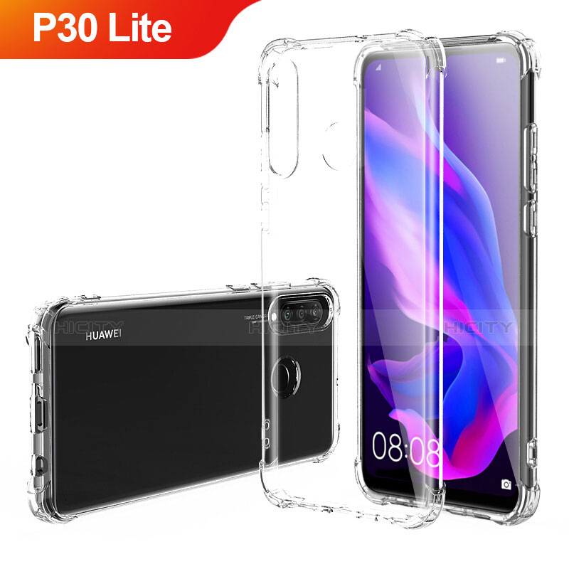 Silikon Schutzhülle Ultra Dünn Tasche Durchsichtig Transparent T03 für Huawei P30 Lite New Edition Klar