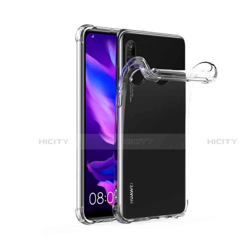 Silikon Schutzhülle Ultra Dünn Tasche Durchsichtig Transparent T03 für Huawei P30 Lite XL Klar groß