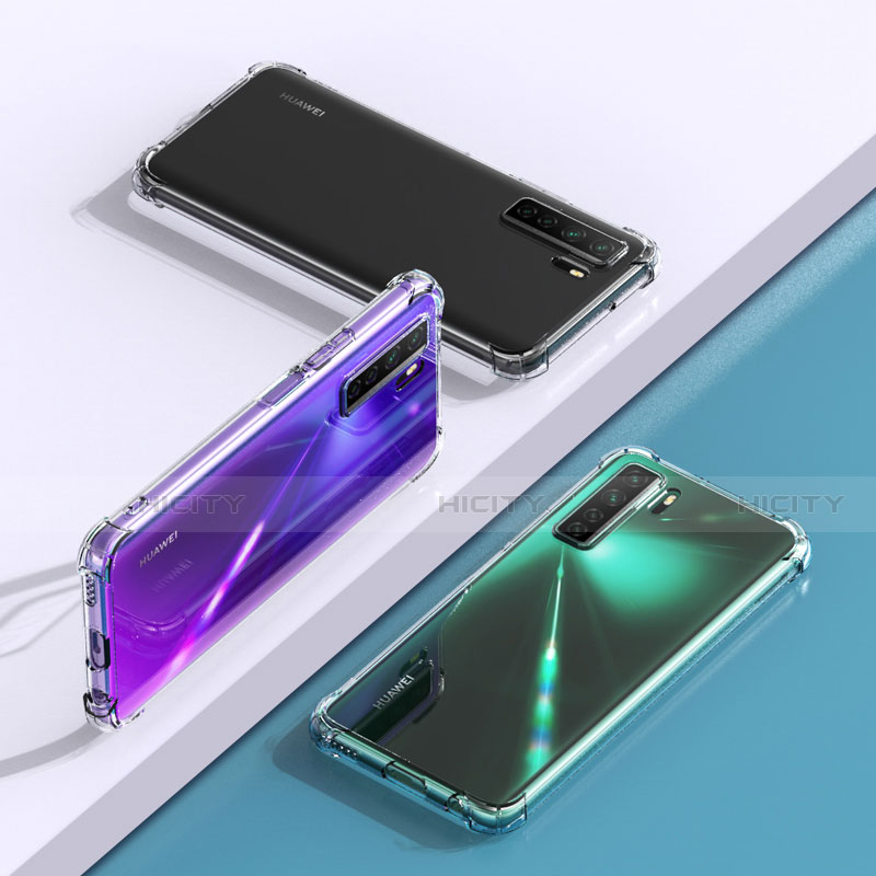 Silikon Schutzhülle Ultra Dünn Tasche Durchsichtig Transparent T03 für Huawei P40 Lite 5G Klar groß