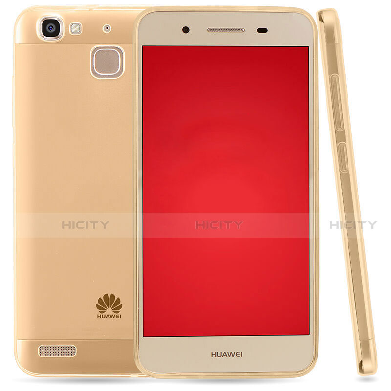 Silikon Schutzhülle Ultra Dünn Tasche Durchsichtig Transparent T03 für Huawei P8 Lite Smart Gold Plus