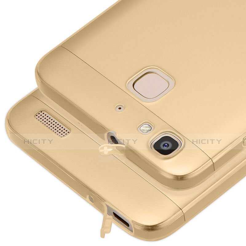 Silikon Schutzhülle Ultra Dünn Tasche Durchsichtig Transparent T03 für Huawei P8 Lite Smart Gold groß