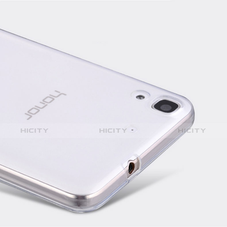 Silikon Schutzhülle Ultra Dünn Tasche Durchsichtig Transparent T03 für Huawei Y6 Klar groß