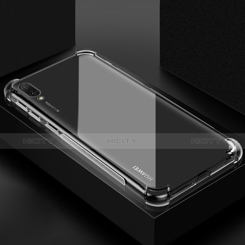 Silikon Schutzhülle Ultra Dünn Tasche Durchsichtig Transparent T03 für Huawei Y7 Pro (2019) Klar groß