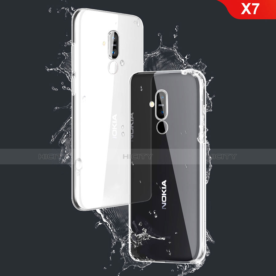 Silikon Schutzhülle Ultra Dünn Tasche Durchsichtig Transparent T03 für Nokia X7 Klar Plus