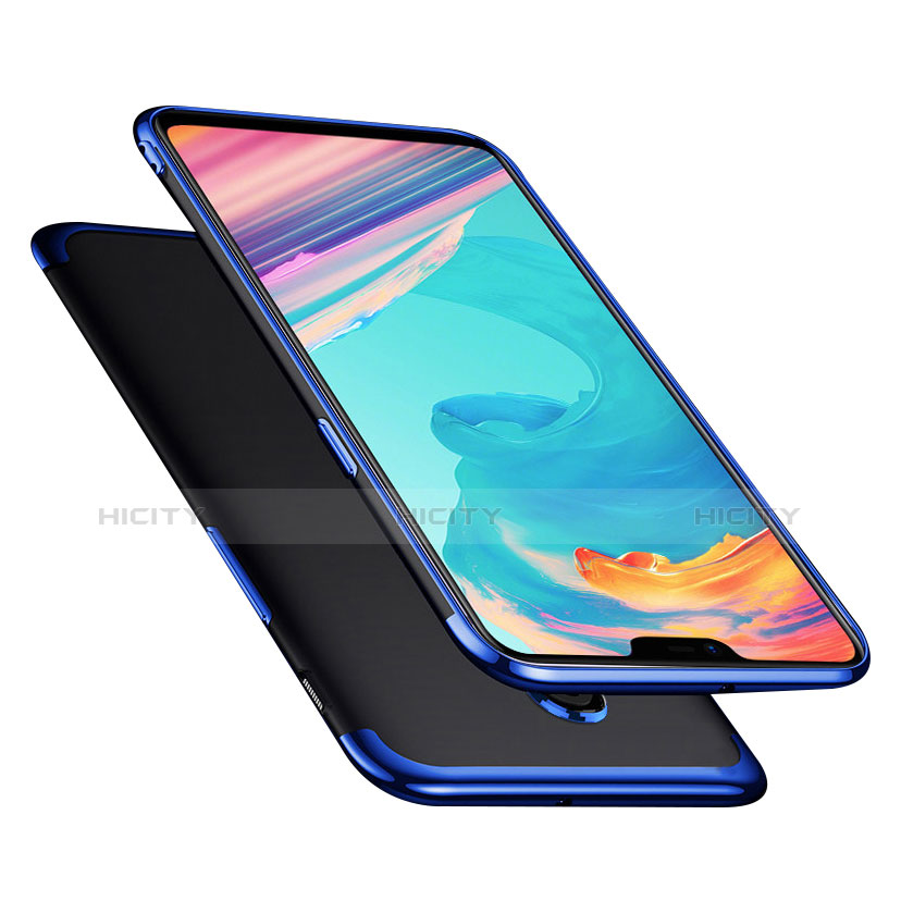 Silikon Schutzhülle Ultra Dünn Tasche Durchsichtig Transparent T03 für OnePlus 6 Blau