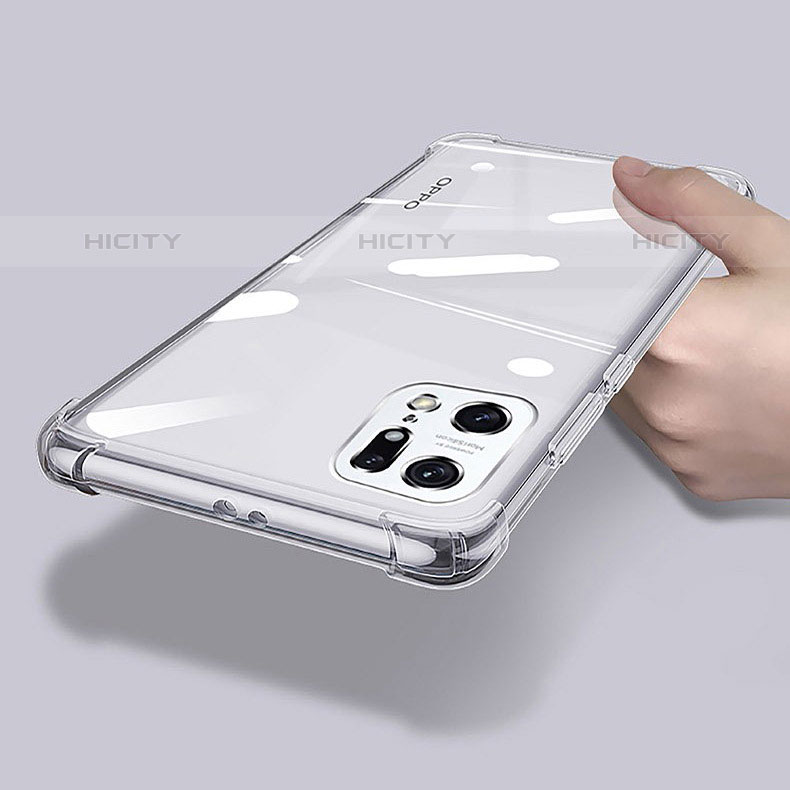 Silikon Schutzhülle Ultra Dünn Tasche Durchsichtig Transparent T03 für Oppo Find X5 Pro 5G Klar Plus