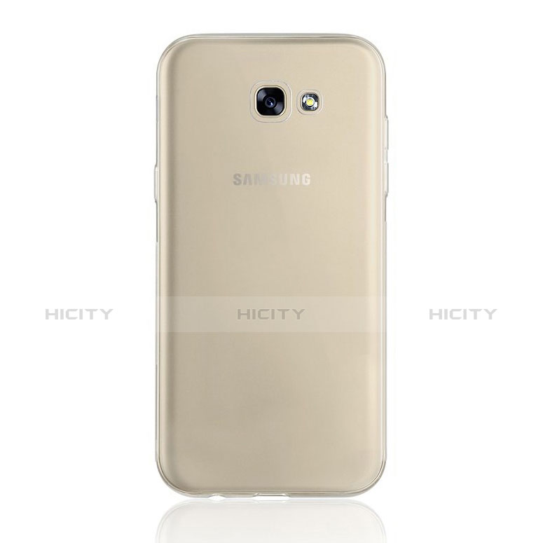 Silikon Schutzhülle Ultra Dünn Tasche Durchsichtig Transparent T03 für Samsung Galaxy A5 (2017) Duos Klar groß