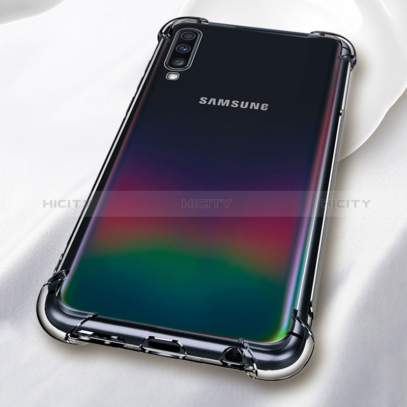 Silikon Schutzhülle Ultra Dünn Tasche Durchsichtig Transparent T03 für Samsung Galaxy A70 Klar