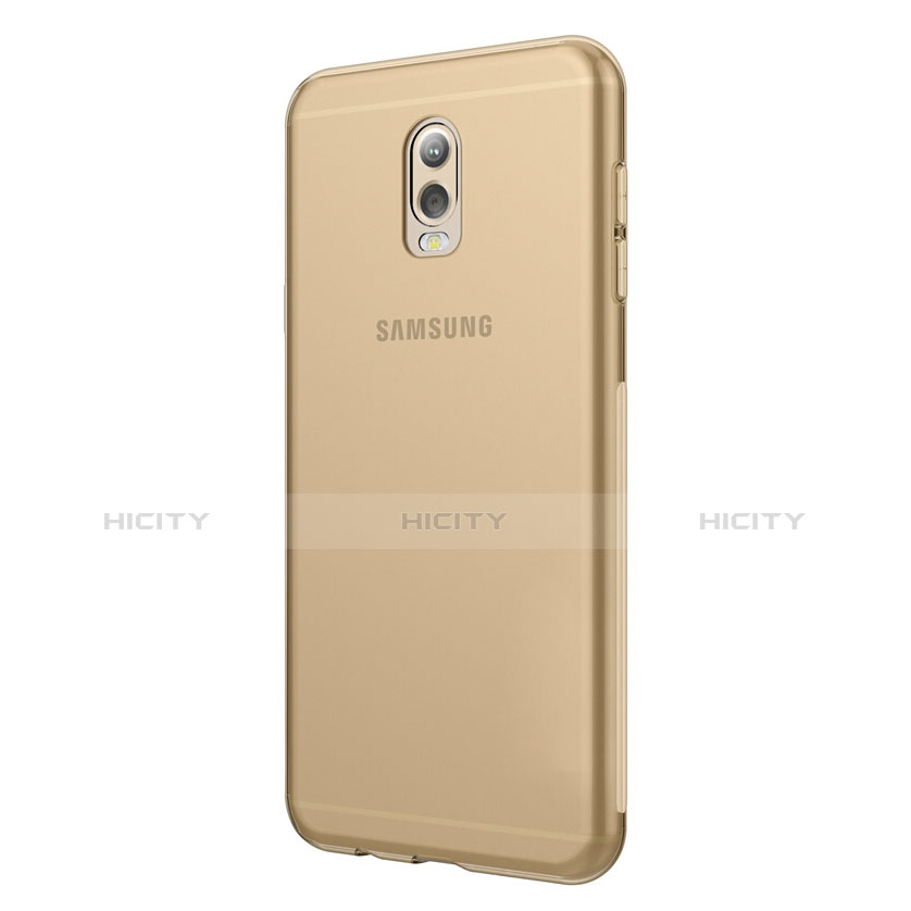 Silikon Schutzhülle Ultra Dünn Tasche Durchsichtig Transparent T03 für Samsung Galaxy C7 (2017) Gold groß